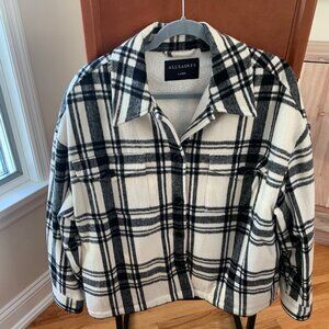 All Saints Luella Check B&W Plaid Jacket